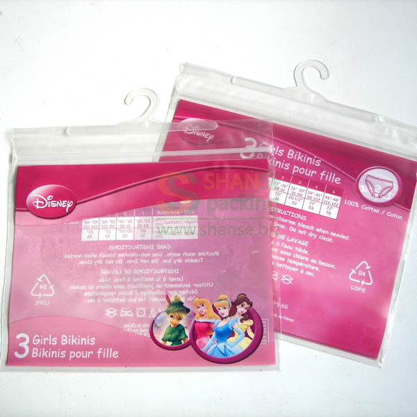 Zipper plastic bag